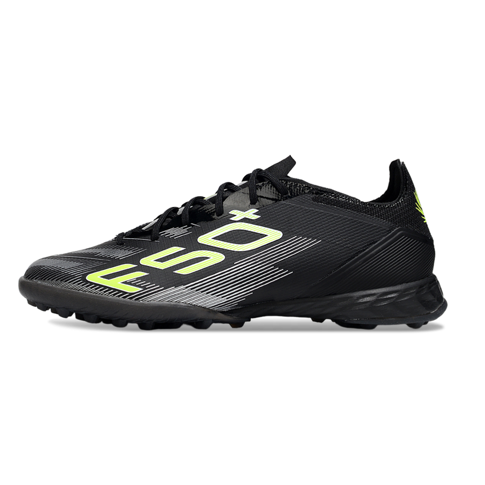 Chuteira Society Adidas F50 TF ''Electric Stealth'' Preto e Verde