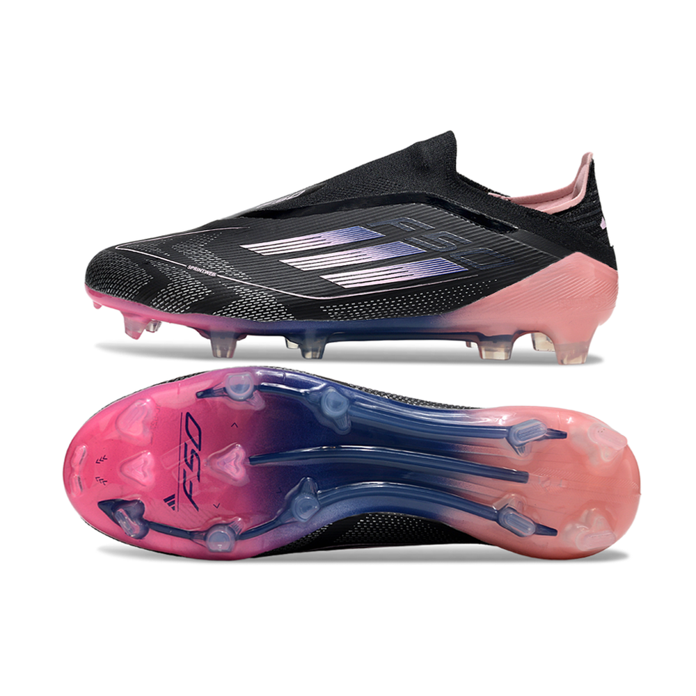 Chuteira Campo Adidas F50 LL FG Preto, Rosa e Azul
