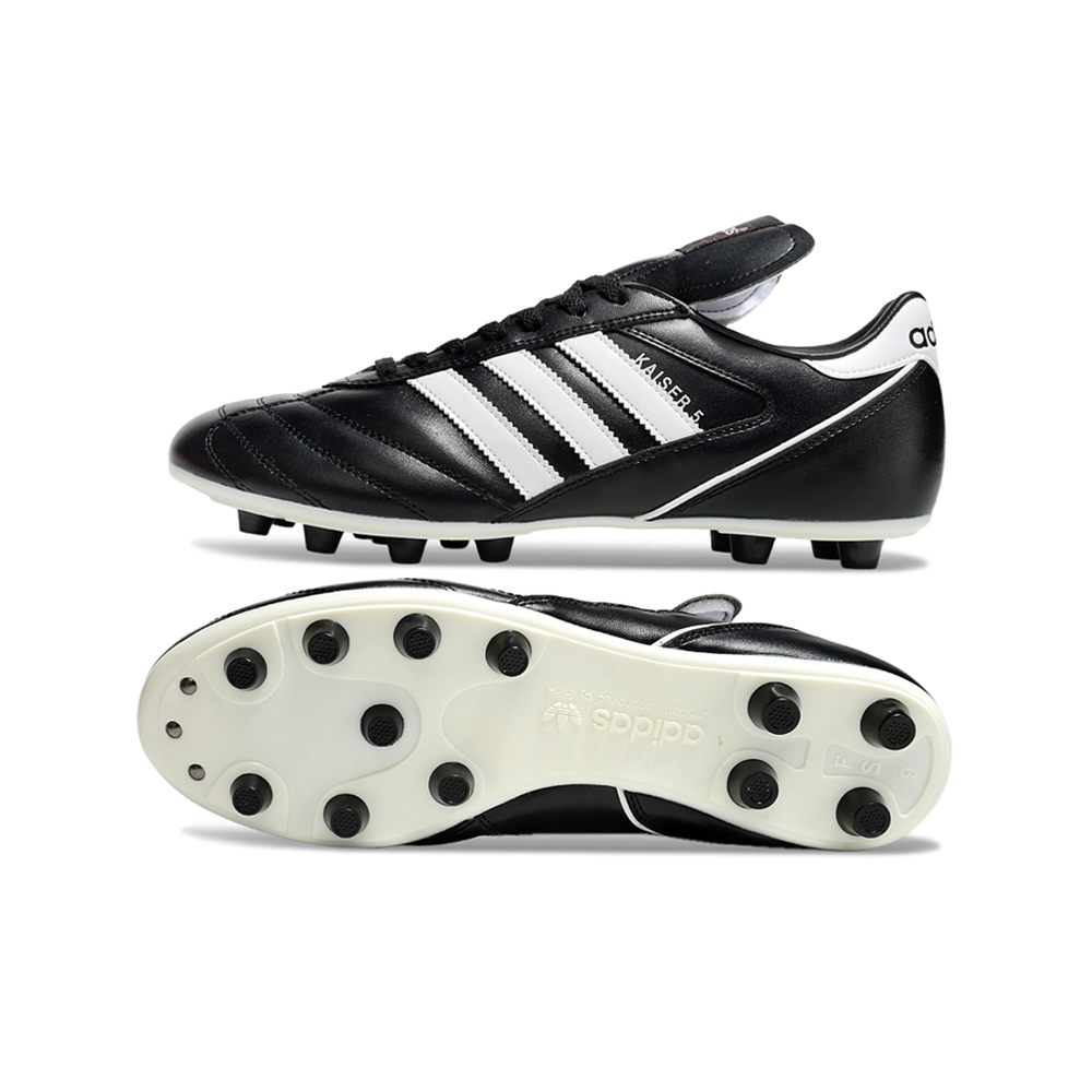 Chuteira Campo Adidas Copa Mundial FG ''Kaiser 5'' Preto e Banco