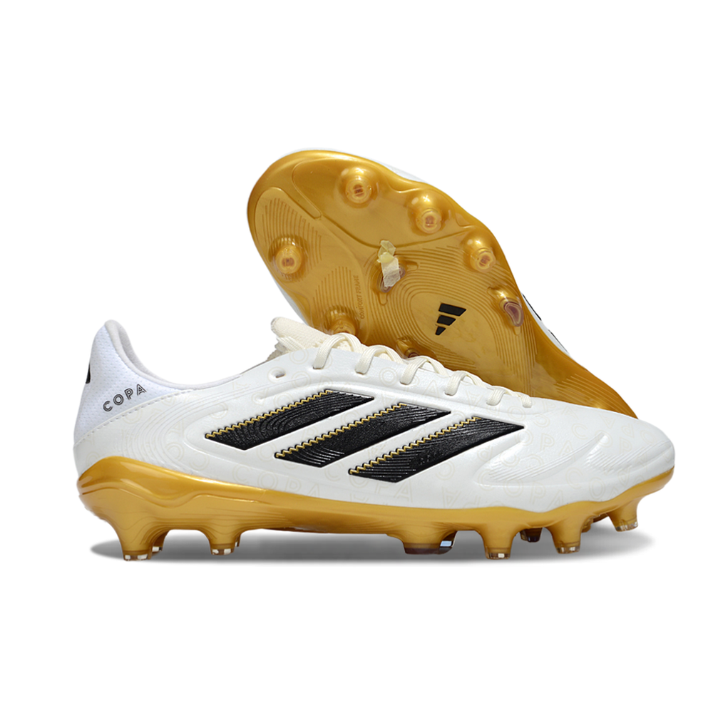Chuteira Campo Adidas Copa Pure III Elite FG ''Road To Glory'' Branco e Dourado