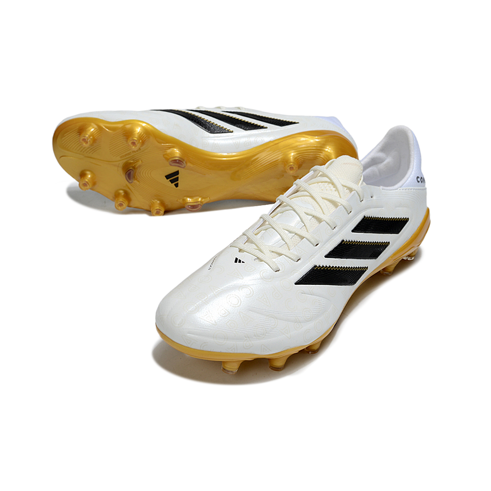 Chuteira Campo Adidas Copa Pure III Elite FG ''Road To Glory'' Branco e Dourado