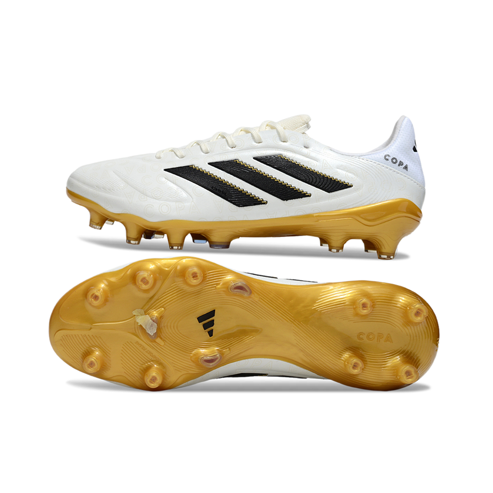 Chuteira Campo Adidas Copa Pure III Elite FG ''Road To Glory'' Branco e Dourado