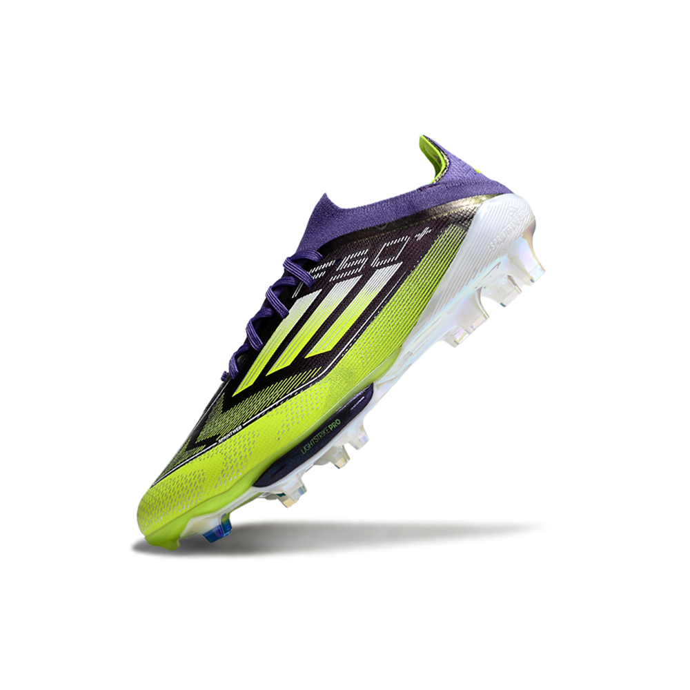 Chuteira Campo Adidas F50+ FG Roxo, Verde e Branco