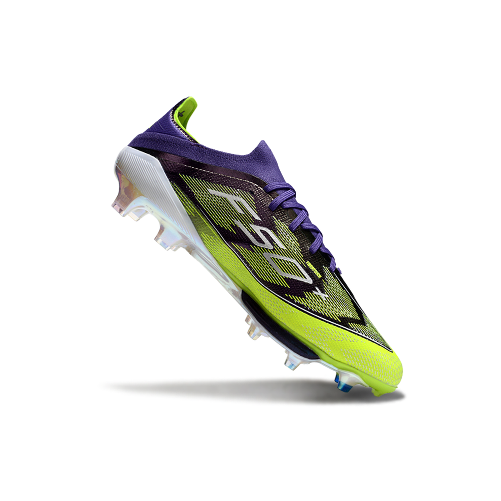 Chuteira Campo Adidas F50+ FG Roxo, Verde e Branco