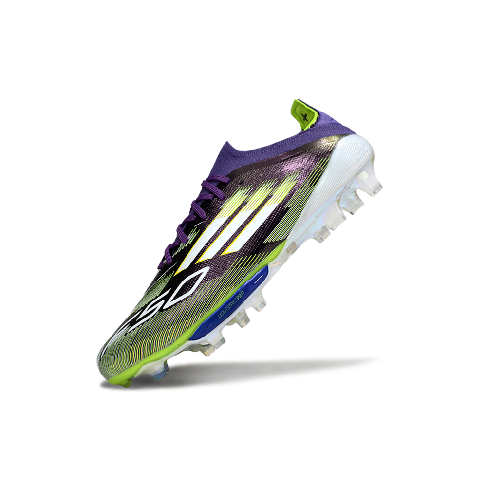 Chuteira Campo Adidas F50+ FG Roxo, Verde e Branco