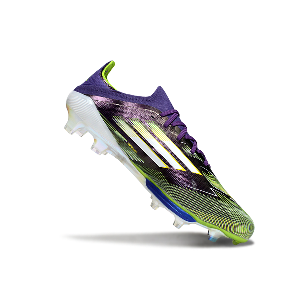 Chuteira Campo Adidas F50+ FG Roxo, Verde e Branco