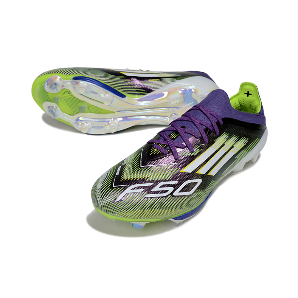 Chuteira Campo Adidas F50+ FG Roxo, Verde e Branco