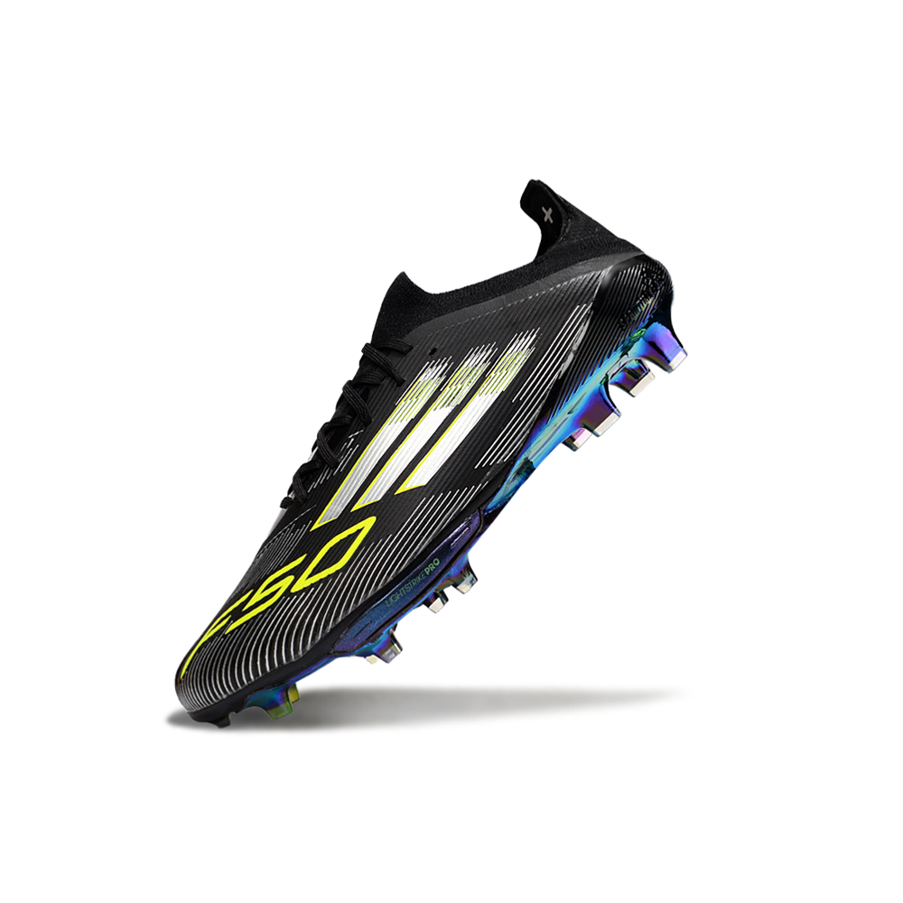 Chuteira Campo Adidas F50+ FG Preto e Amarelo