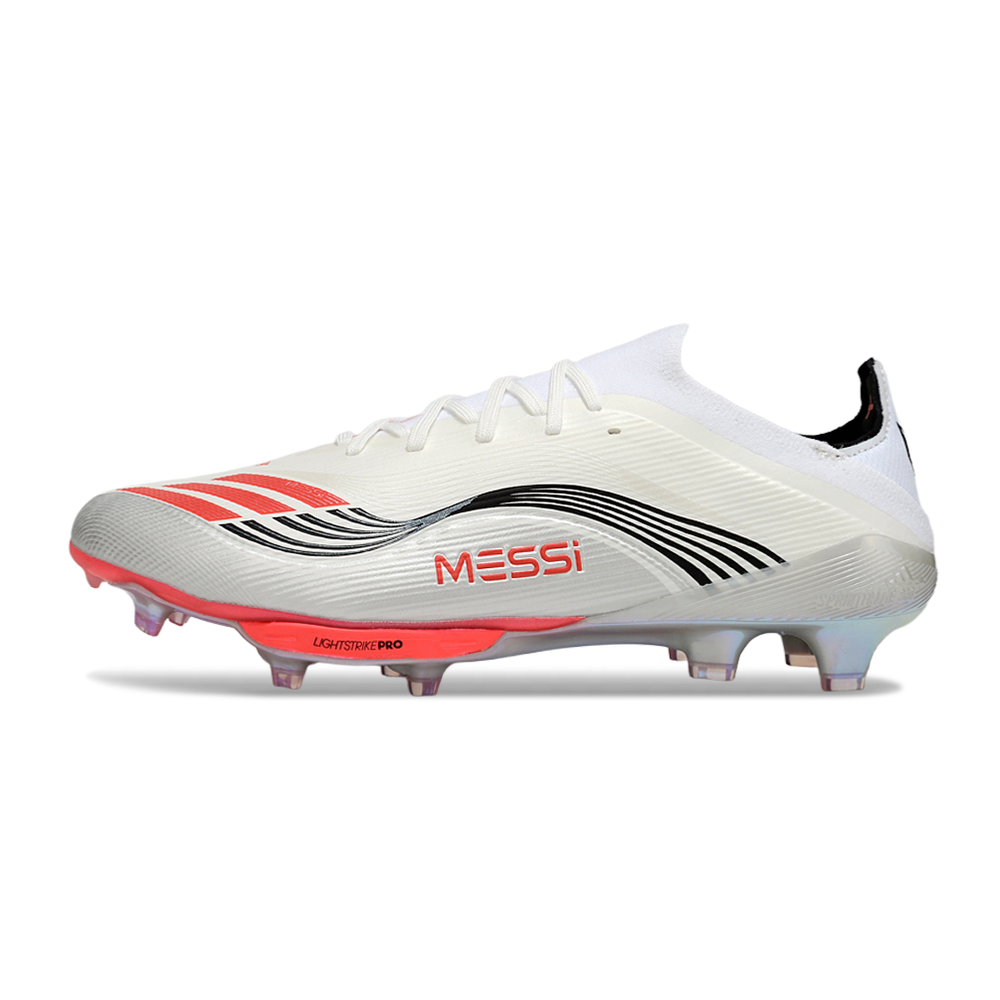 Chuteira Campo Adidas F50+ FG ''Prestig10'' Branco, Cinza e Laranja
