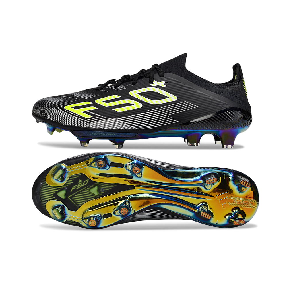 Chuteira Campo Adidas F50+ FG Preto e Verde