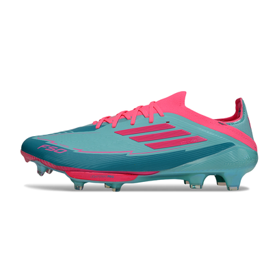 Chuteira Campo Adidas F50+ FG ''La Vida Tropical'' Azul e Rosa