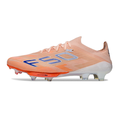 Chuteira Campo Adidas F50+ FG Branco e Laranja