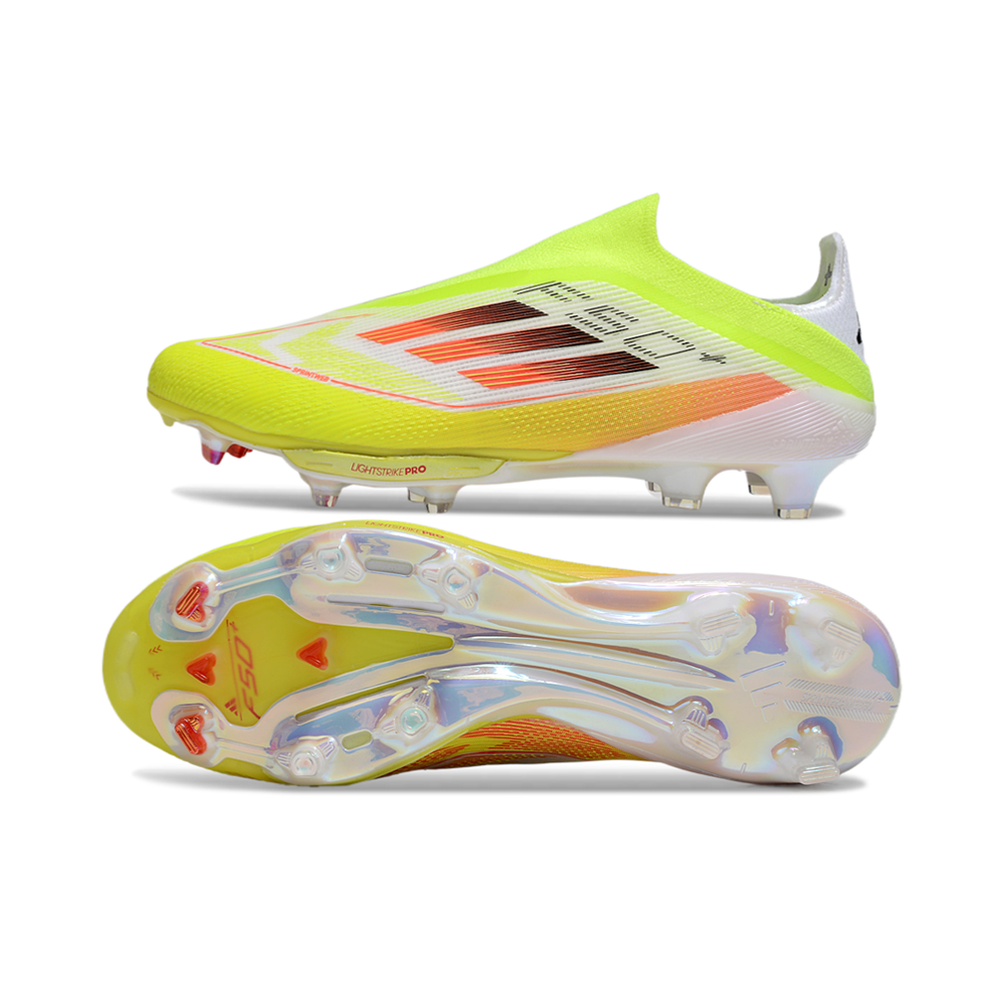 Chuteira Campo Adidas F50+ LL FG Verde e Laranja