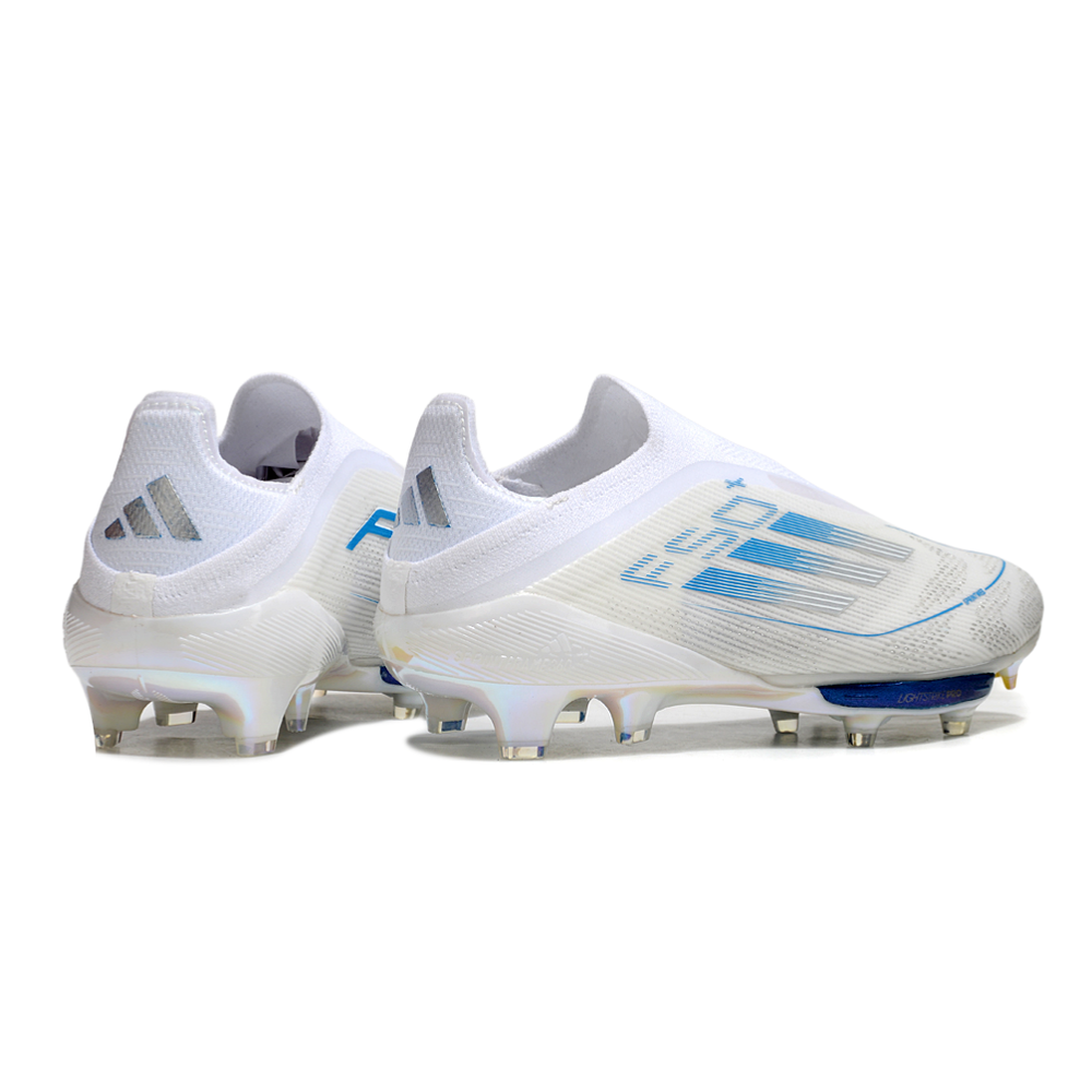Chuteira Campo Adidas F50+ LL FG Branco e Azul
