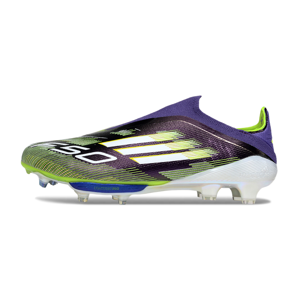 Chuteira Campo Adidas F50+ LL FG Roxo e Verde