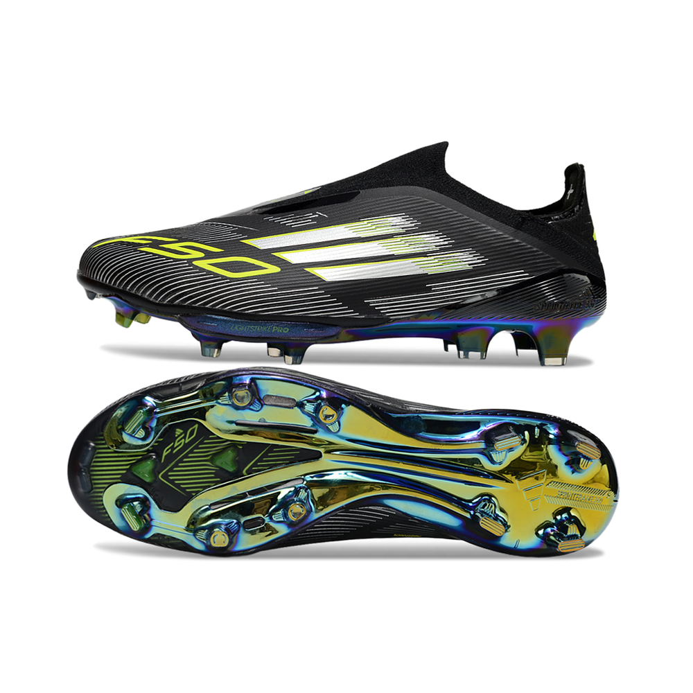 Chuteira Campo Adidas F50+ LL FG Preto e Verde