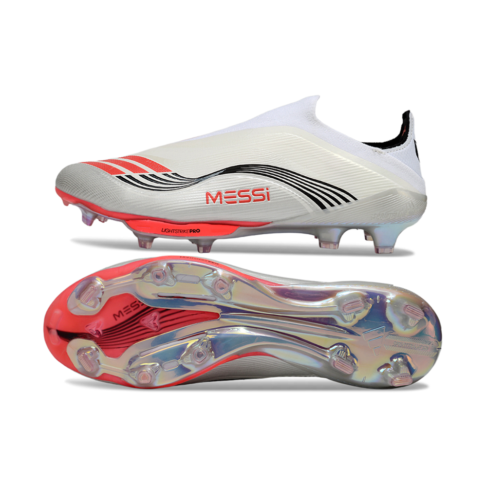 Chuteira Campo Adidas F50+ LL FG ''Prestig10'' Branco, Cinza e Rosa