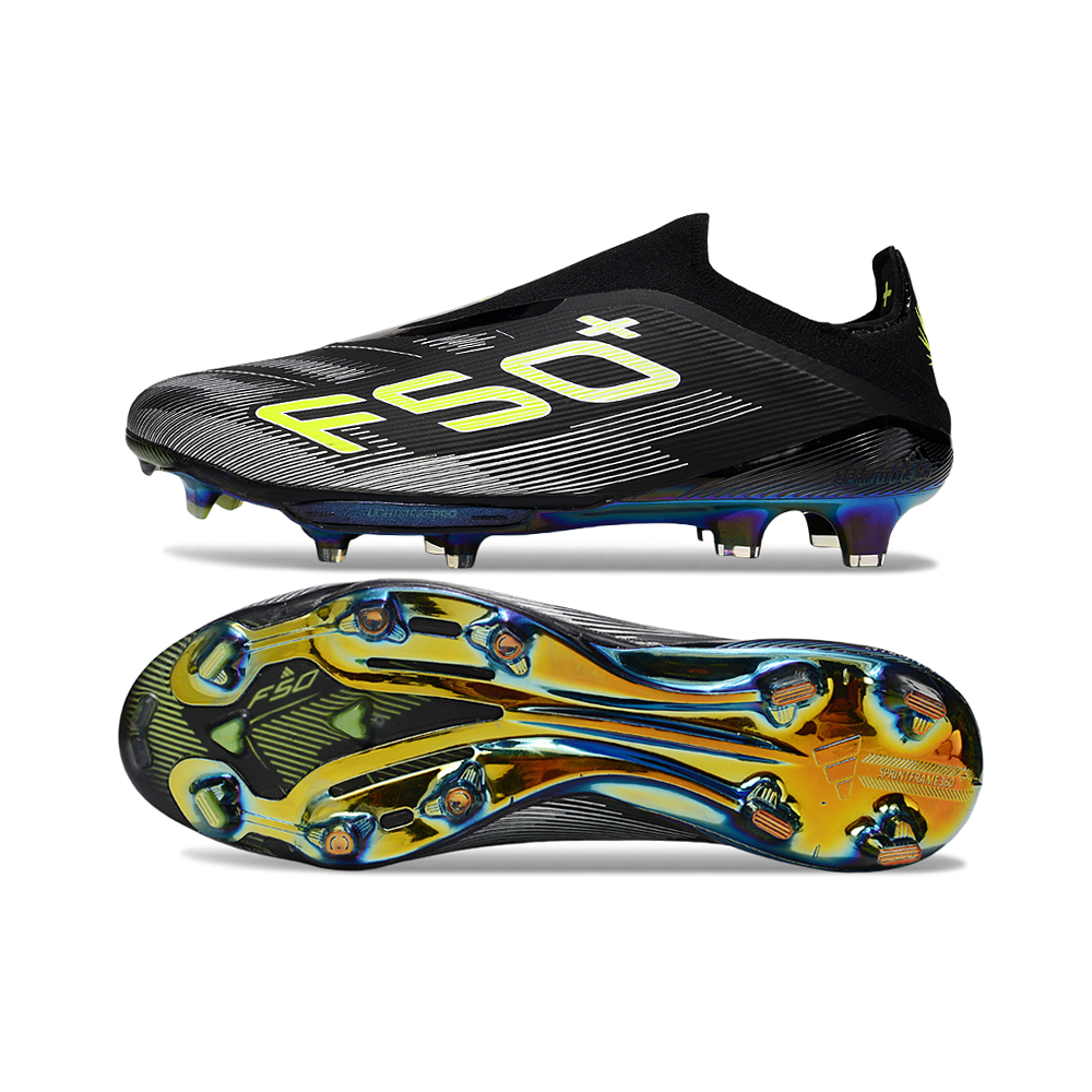 Chuteira Campo Adidas F50+ LL FG Preto e Verde