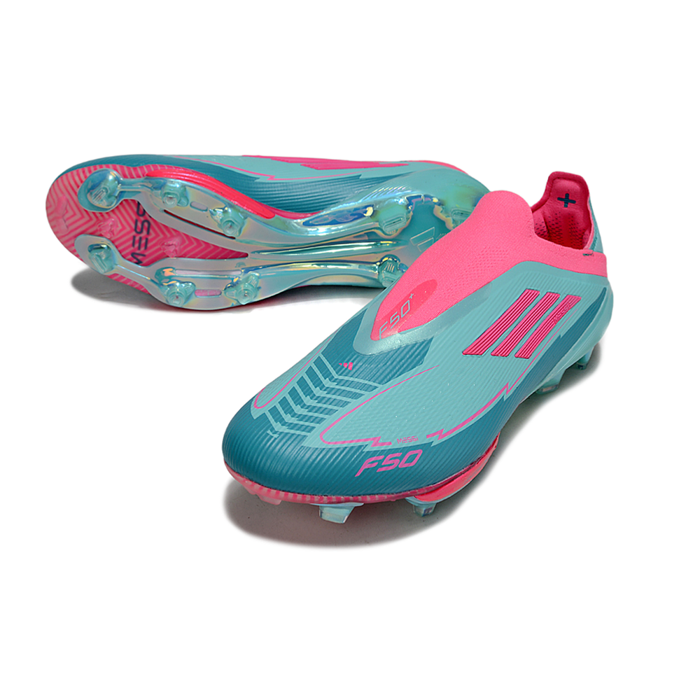 Chuteira Campo Adidas F50+ LL FG ''La Vida Tropical'' Azul e Rosa
