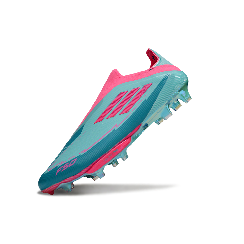 Chuteira Campo Adidas F50+ LL FG ''La Vida Tropical'' Azul e Rosa