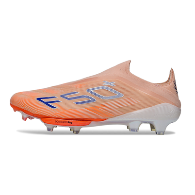 Chuteira Campo Adidas F50+ LL FG Branco e Laranja