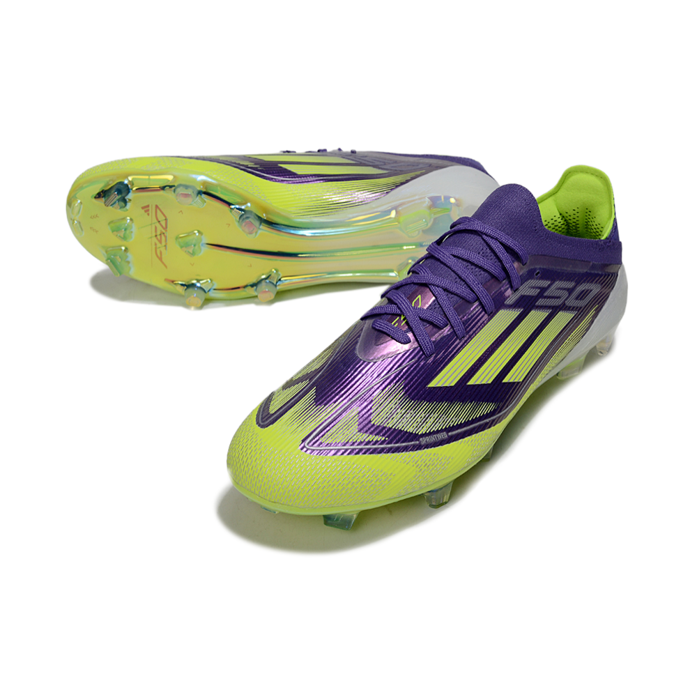 Chuteira Campo Adidas F50 FG Roxo e Verde