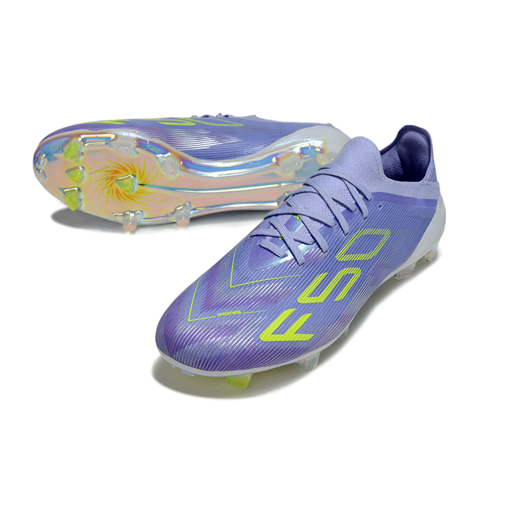 Chuteira Campo Adidas F50 FG Roxo e Verde