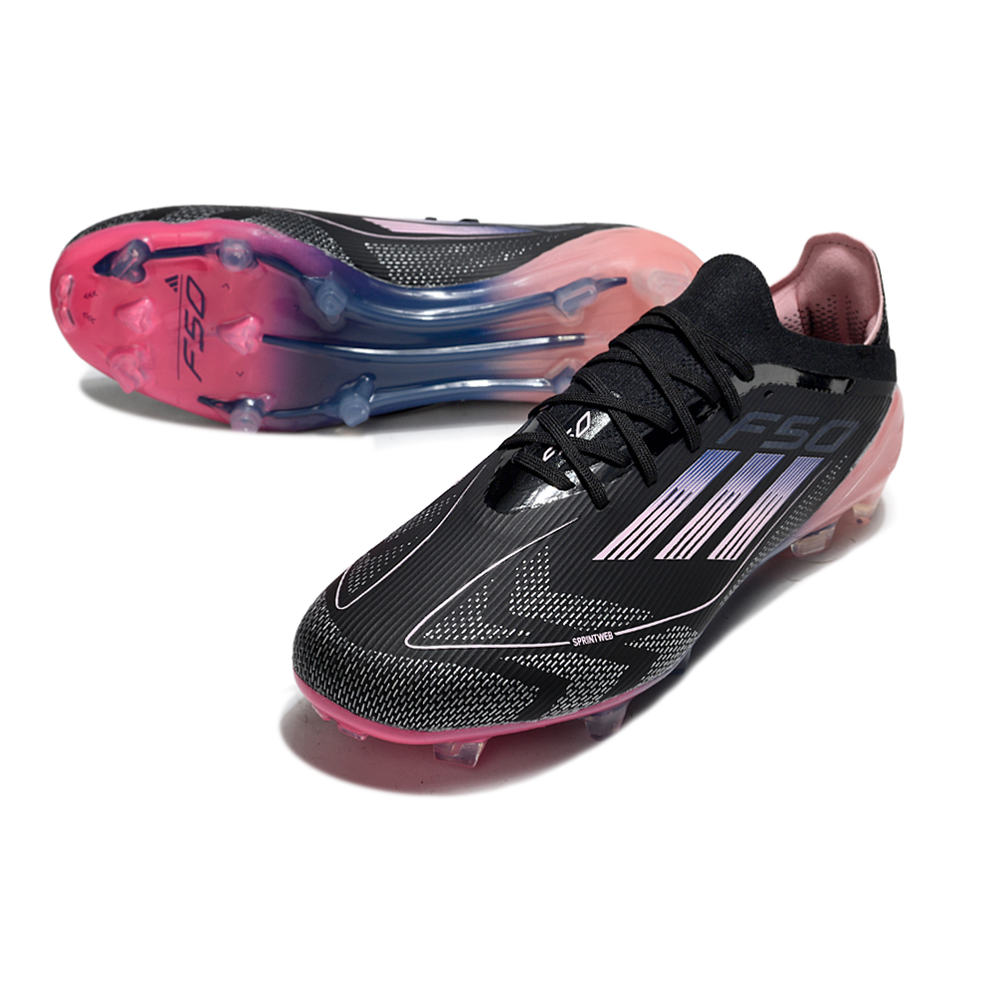 Chuteira Campo Adidas F50 FG Preto e Rosa