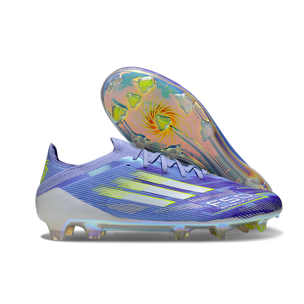 Chuteira Campo Adidas F50 FG Roxo e Verde