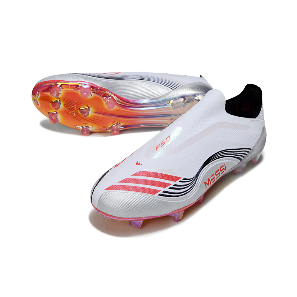 Chuteira Campo Adidas F50 LL FG ‘'Prestig10'' Branco, Cinza e Rosa