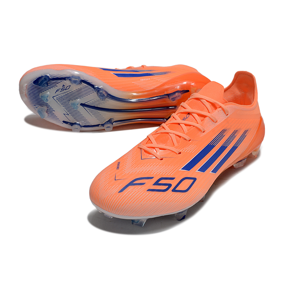Chuteira Campo Adidas F50 FG Laranja e Azul