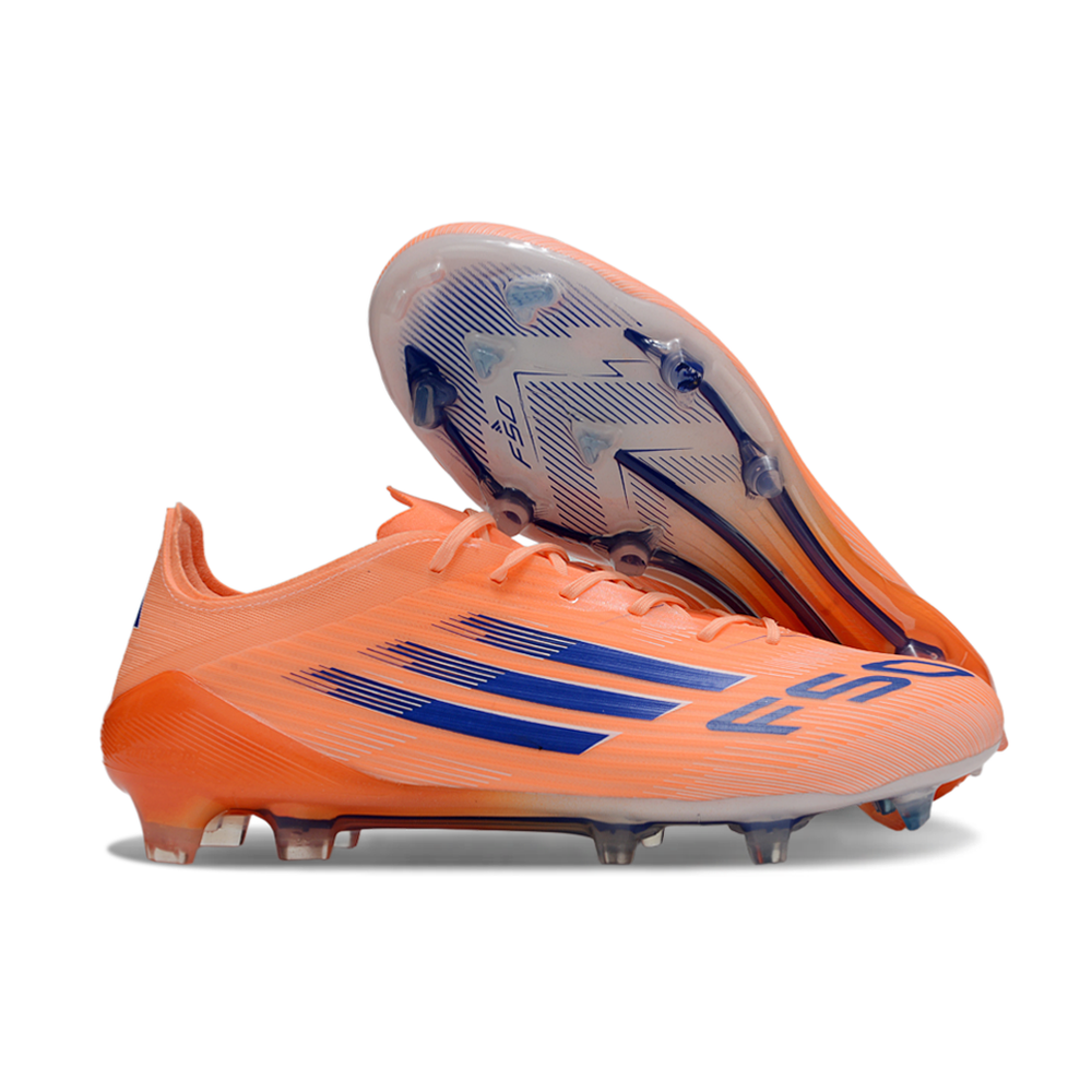 Chuteira Campo Adidas F50 FG Laranja e Azul