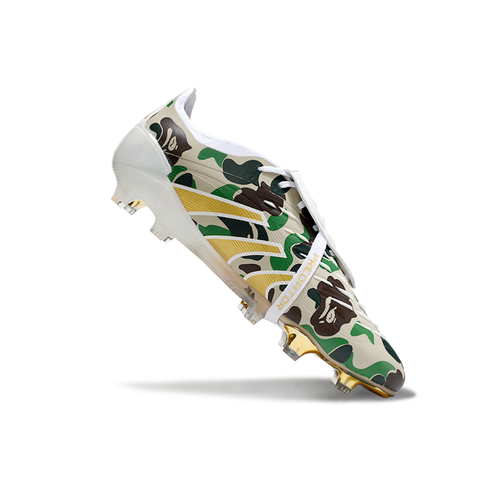 Chuteira Campo Adidas Predator FT 30 Elite FG Dourado, Verde, Preto, Branco e Vermelho