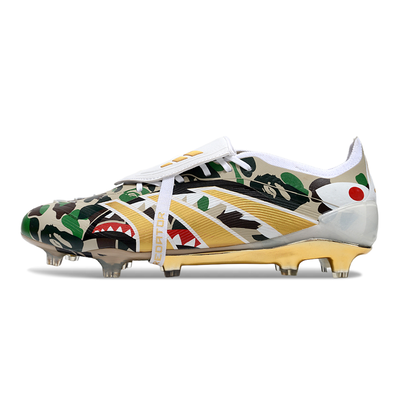 Chuteira Campo Adidas Predator FT 30 Elite FG Dourado, Verde, Preto, Branco e Vermelho