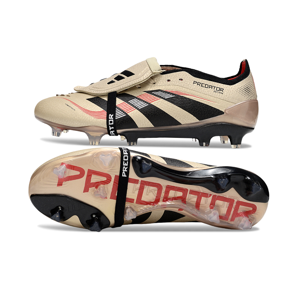 Chuteira Campo Adidas Predator FT 30 Elite FG Dourado e Preto