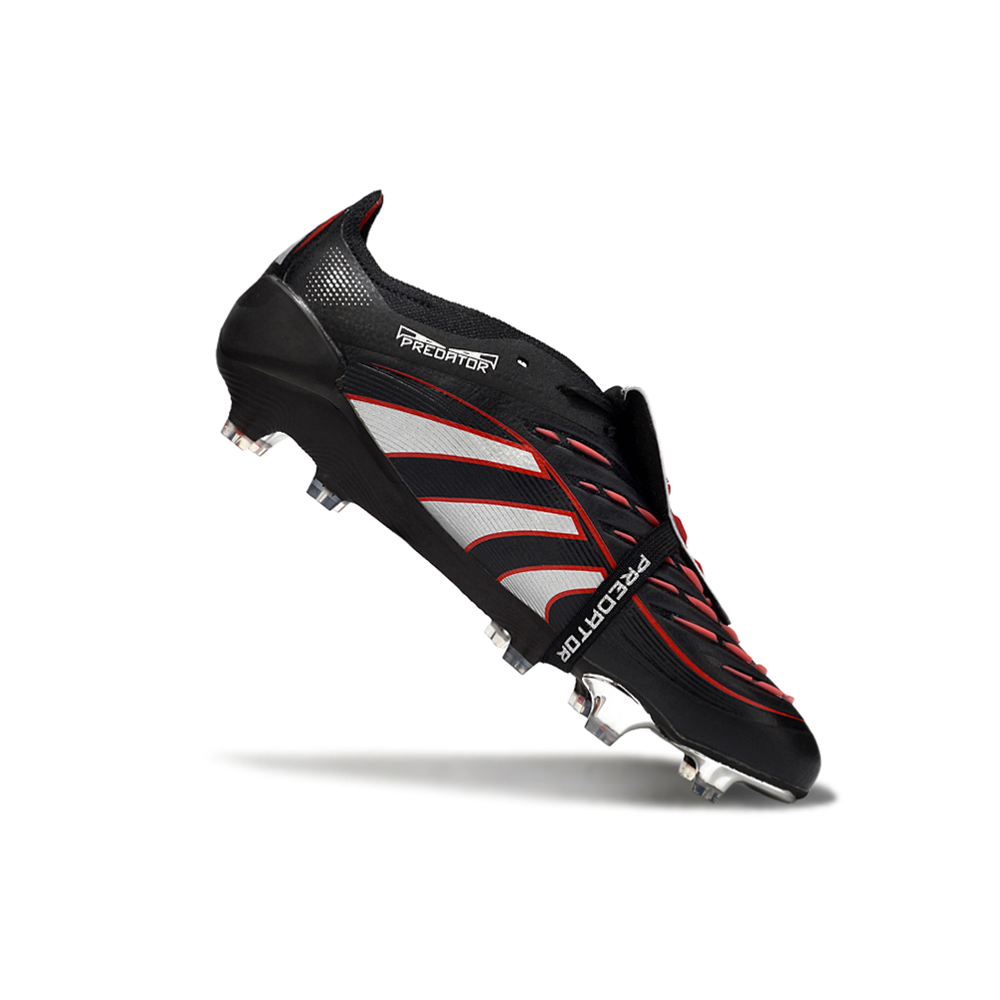 Chuteira Campo Adidas Predator FT 30 Elite FG Preto, Branco e Vermelho