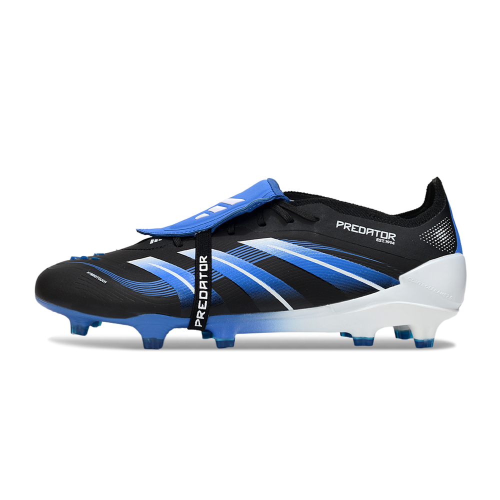 Chuteira Campo Adidas Predator FT 30 Elite FG Preto e Azul