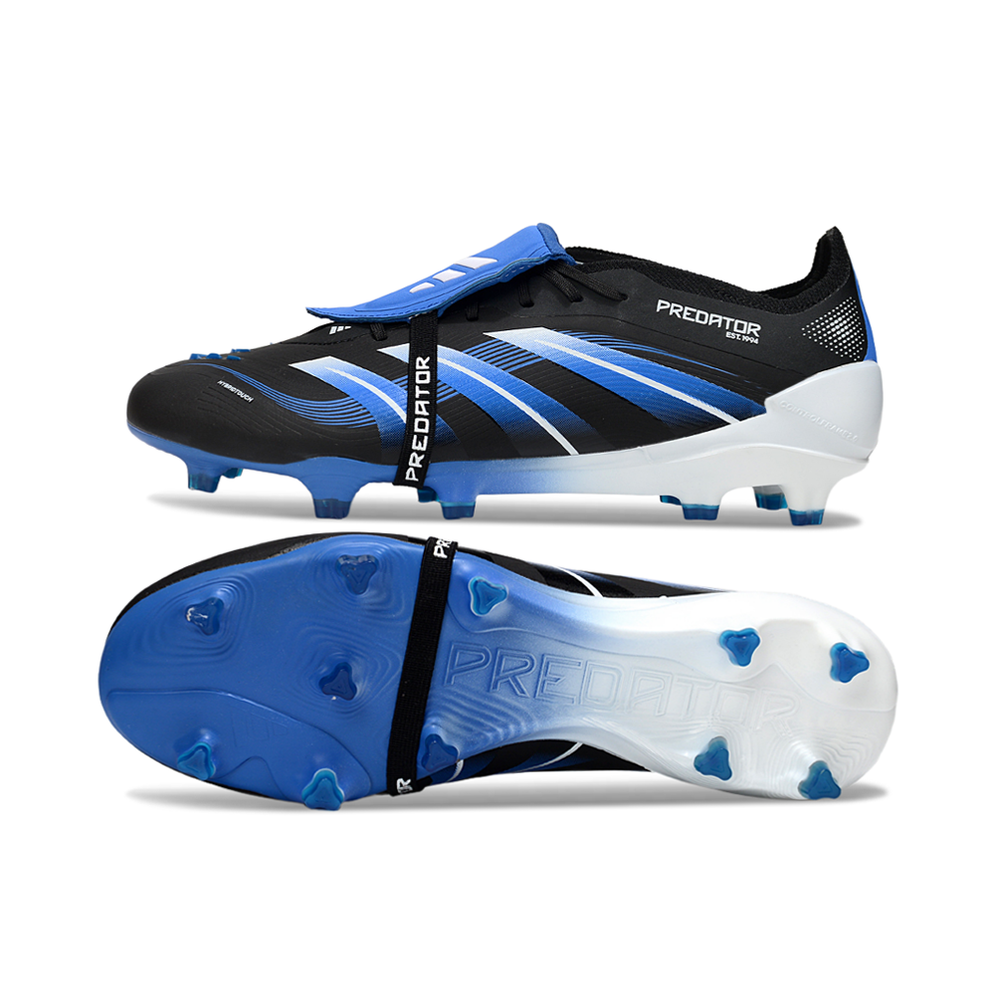 Chuteira Campo Adidas Predator FT 30 Elite FG Preto e Azul
