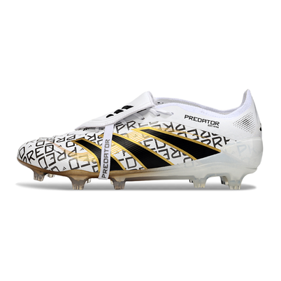 Chuteira Campo Adidas Predator FT 30 Elite FG Branco, Preto e Dourado