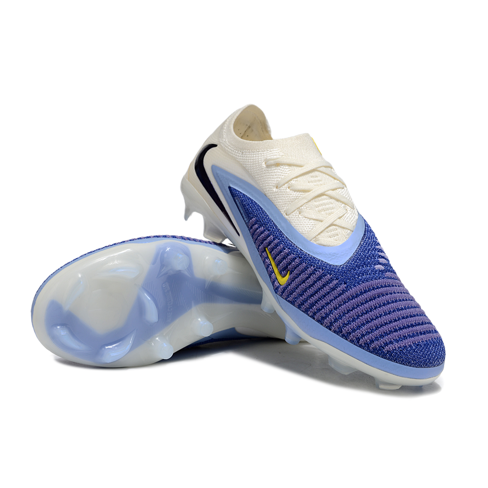 Chuteira Campo Nike Phantom GX 3 Elite FG ''Fear Nothing'' Branco, Azul e Amarelo