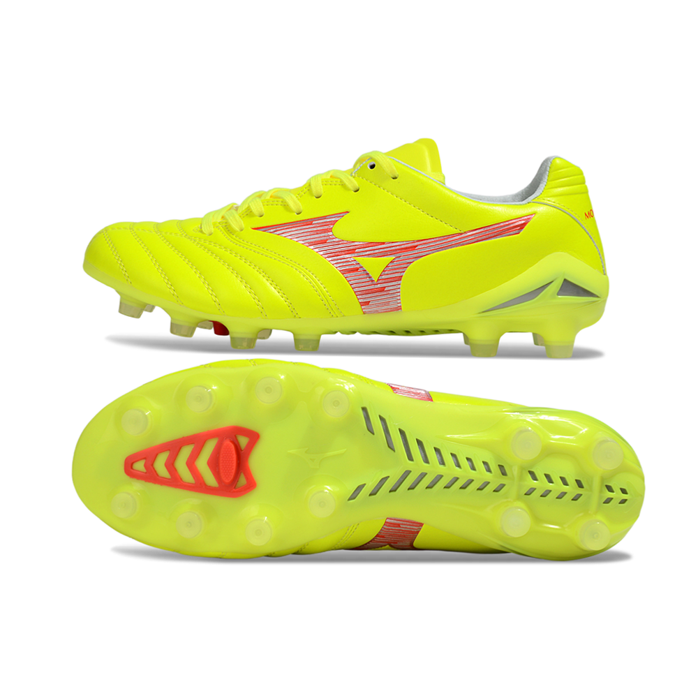 Chuteira Campo Mizuno Morelia Neo 4 Beta FG Amarelo