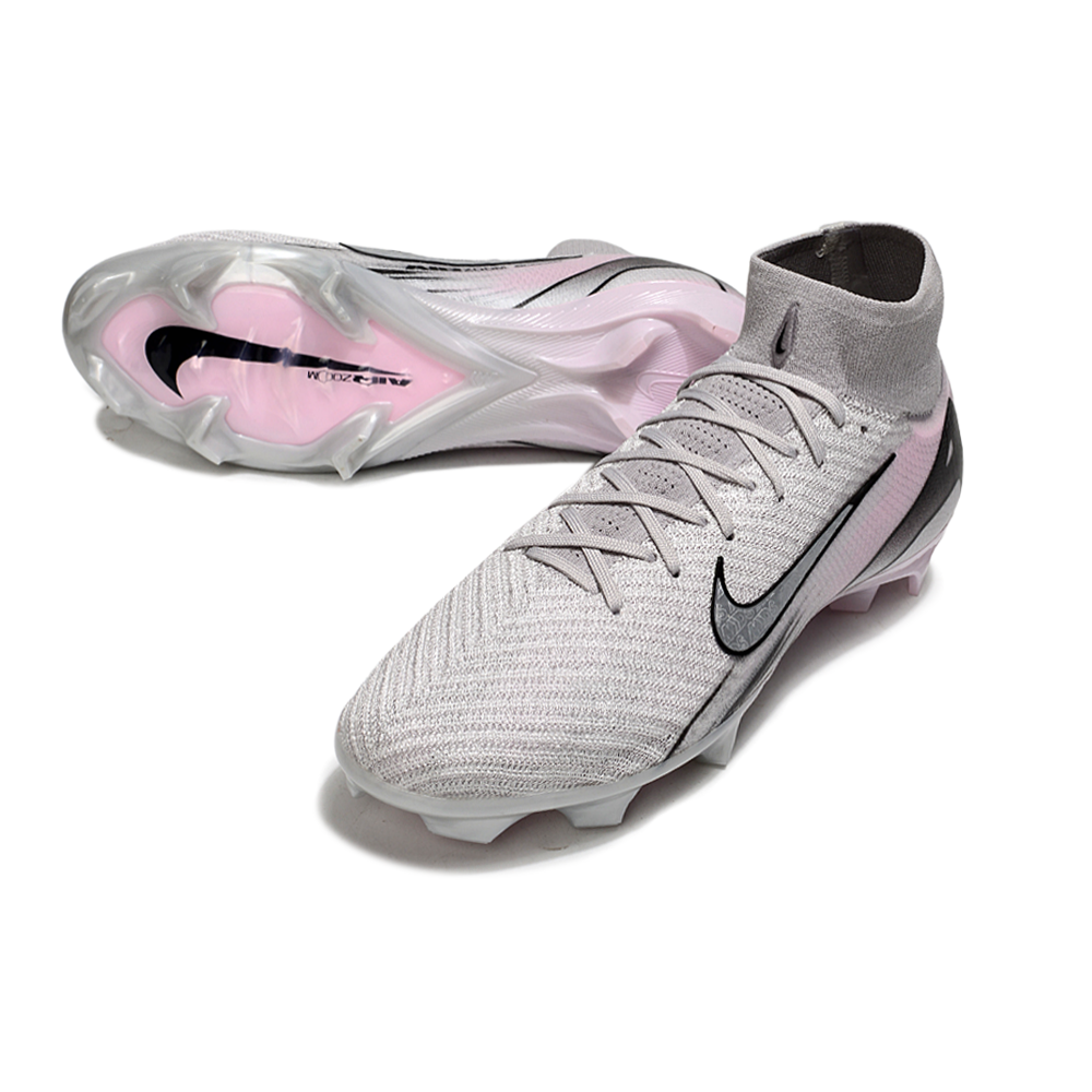 Chuteira Campo Nike Air Zoom Mercurial Superfly 10 Elite FG Prata e Rosa