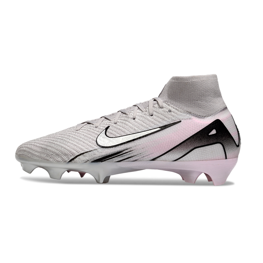 Chuteira Campo Nike Air Zoom Mercurial Superfly 10 Elite FG Prata e Rosa