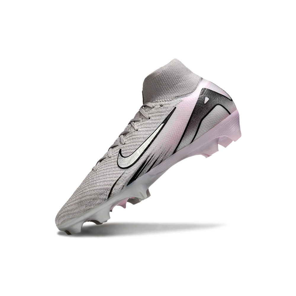Chuteira Campo Nike Air Zoom Mercurial Superfly 10 Elite FG Prata e Rosa