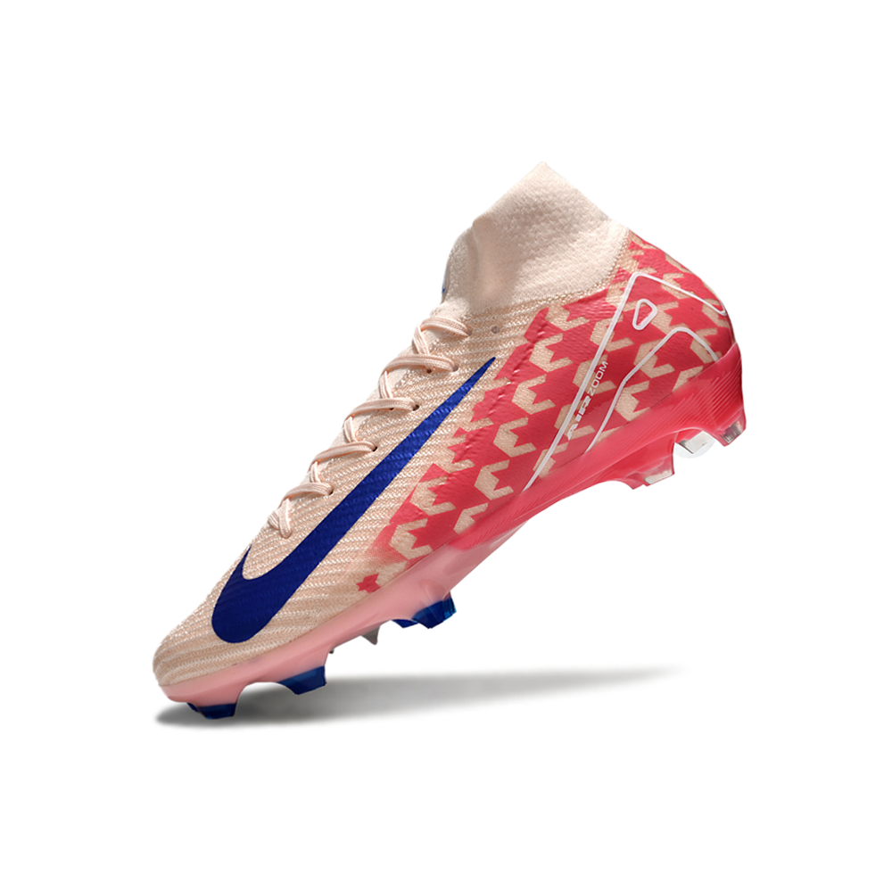 Chuteira Campo Nike Air Zoom Mercurial Superfly 10 Elite FG Rosa e Azul
