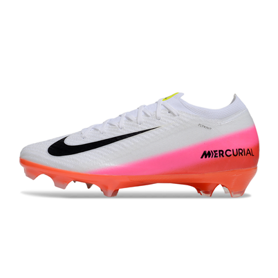 Chuteira Campo Nike Air Zoom Mercurial Vapor 16 Elite FG Branco, Rosa e Laranja