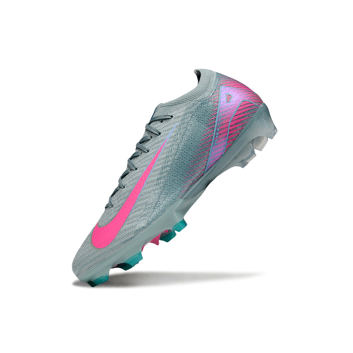 Chuteira Campo Nike Air Zoom Mercurial Vapor 16 Elite FG Azul e Rosa
