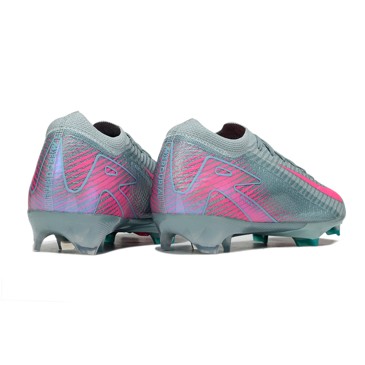 Chuteira Campo Nike Air Zoom Mercurial Vapor 16 Elite FG Azul e Rosa