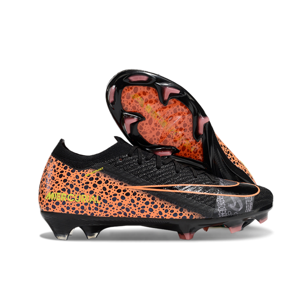Chuteira Campo Nike Air Zoom Mercurial Vapor 16 Elite FG Preto e Laranja