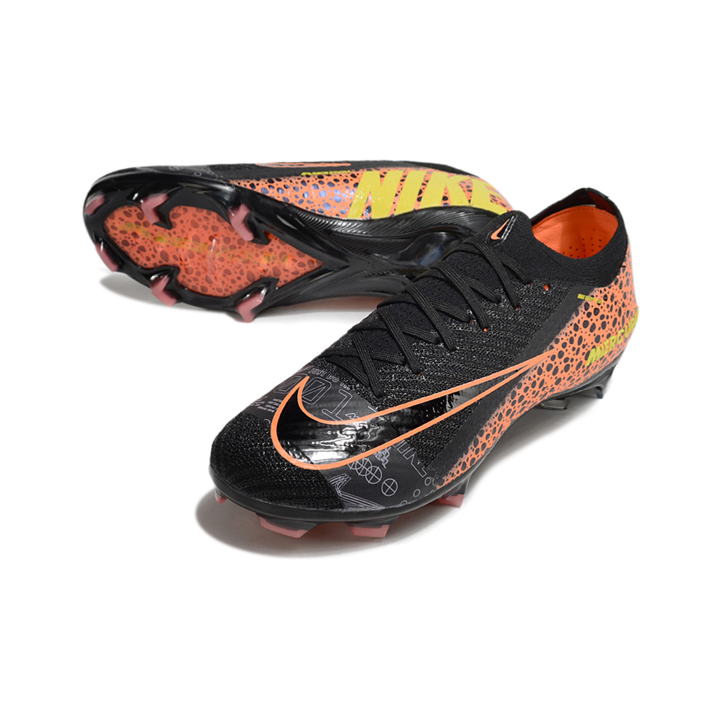 Chuteira Campo Nike Air Zoom Mercurial Vapor 16 Elite FG Preto e Laranja